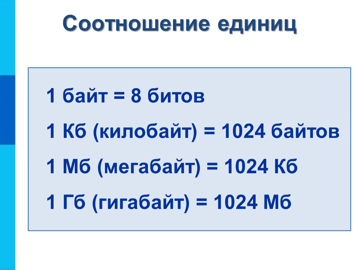 10 1 гб. 1 Байт = 8 битов 1 КБ (килобайт) = 1 МБ (мегабайт) = 1 ГБ (гигабайт) =. Единицы измерения байт КБ МБ ГБ таблица. Соотношение битов и байтов таблица. Таблица соотношения битов байтов килобайтов мегабайтов.