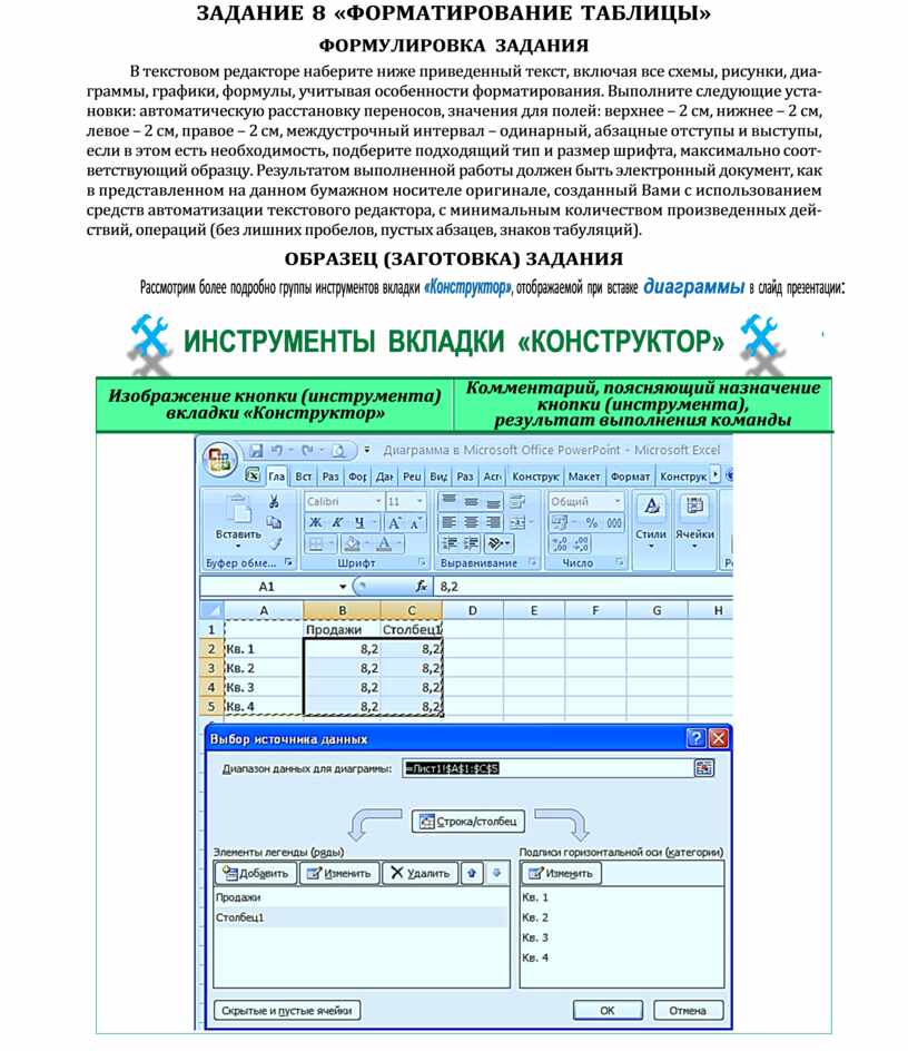 Задание на форматирование текста