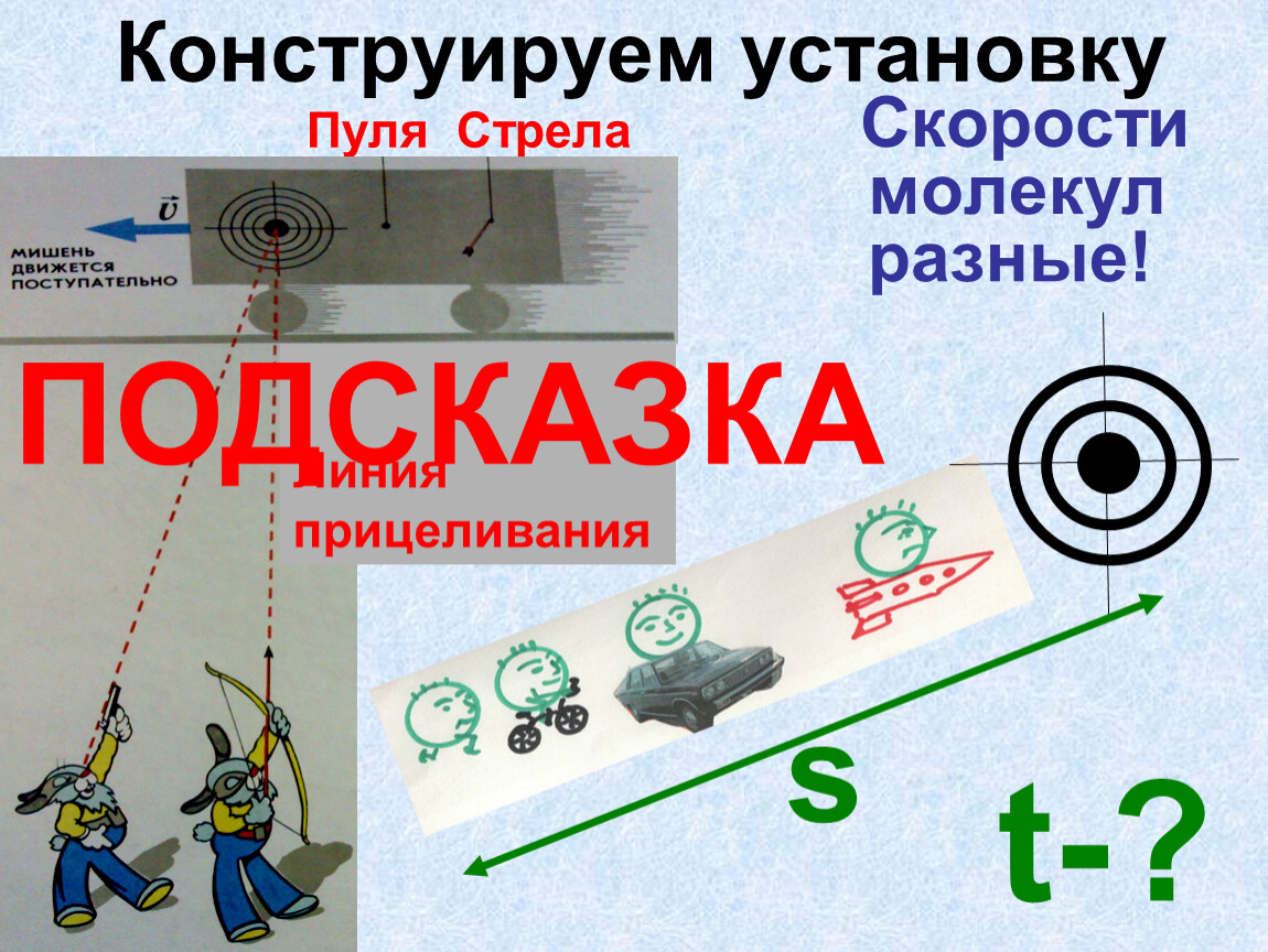 Скорость стрелы. Монтаж по скорости. Измерение скоростей молекул газа презентация 10. Монтаж по скорости движения. Скорость монтажа.