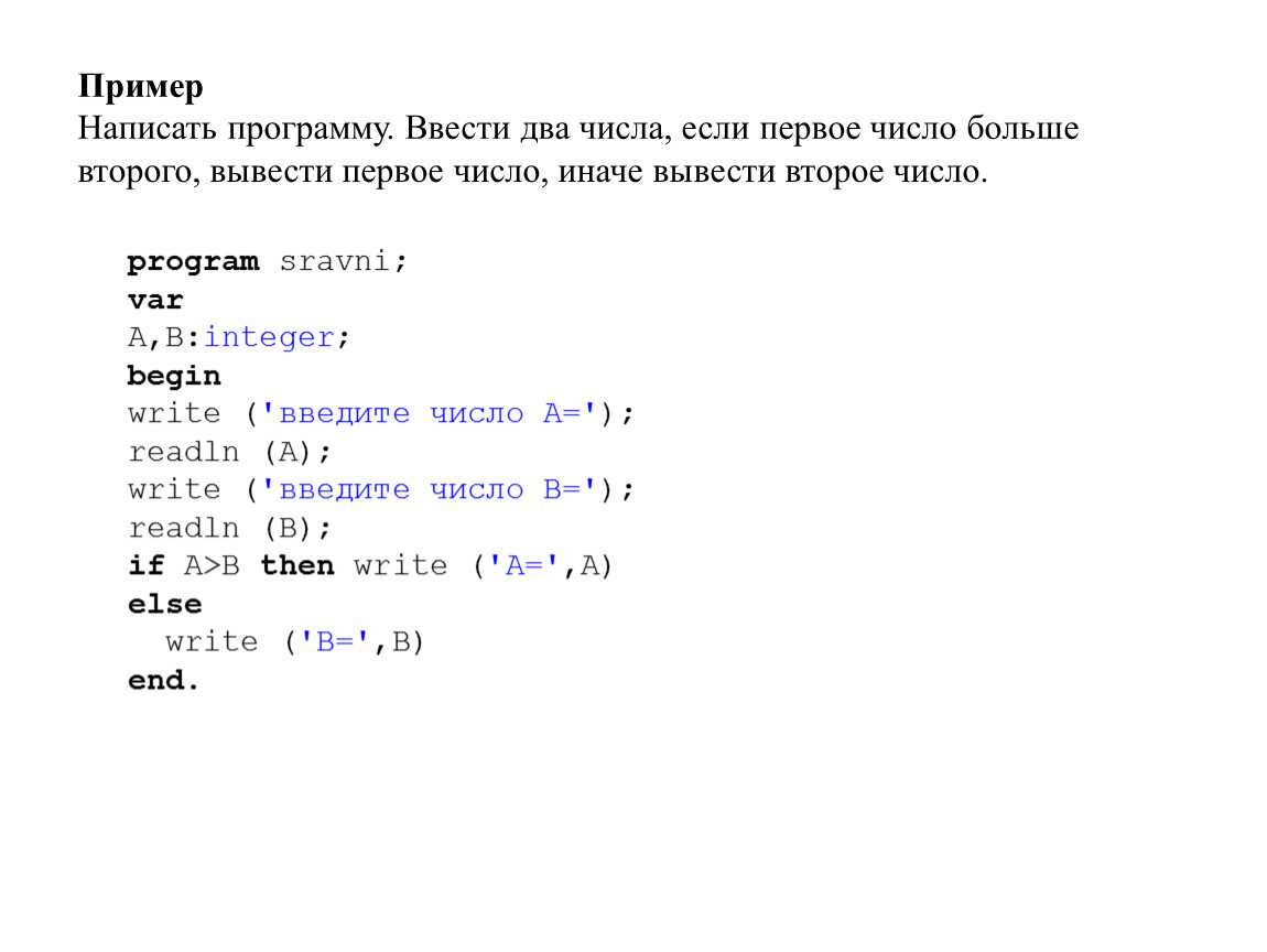 Буква выведите. Составить программу для ввода чисел. Примеры программ двух чисел. Вывести число введенное пользователем. Вводится два числа программа.