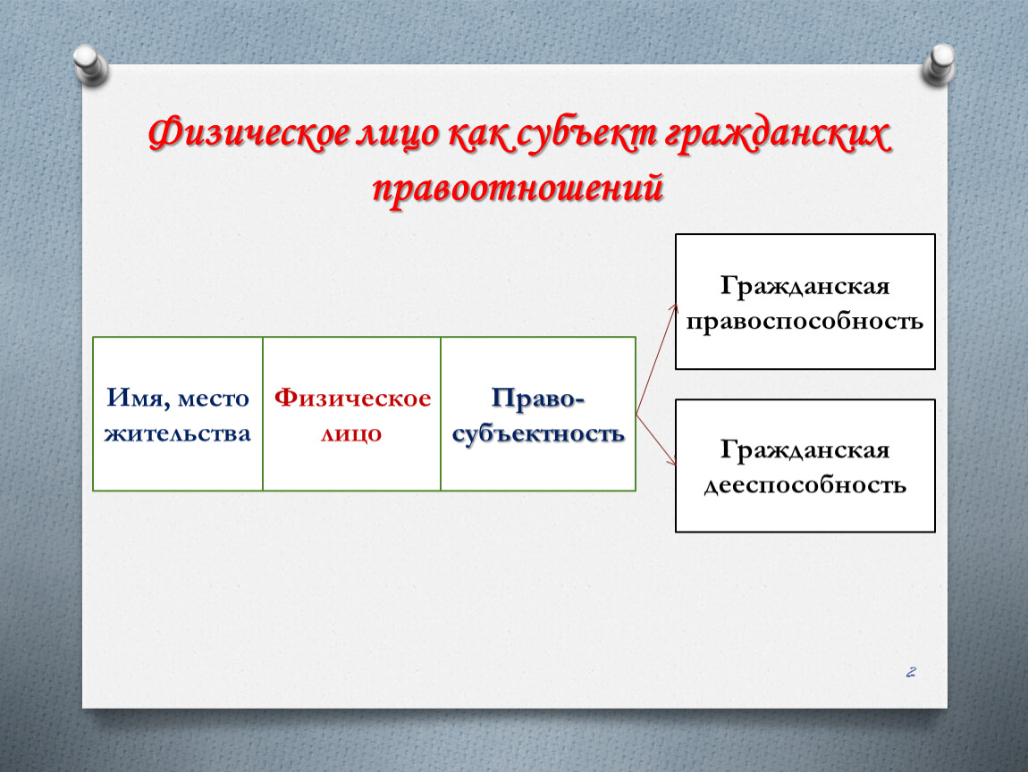 Субъекты политических отношений. Признаки физического лица.