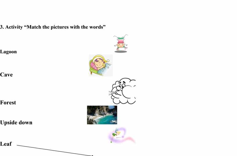 Activity “Match the pictures with the words”