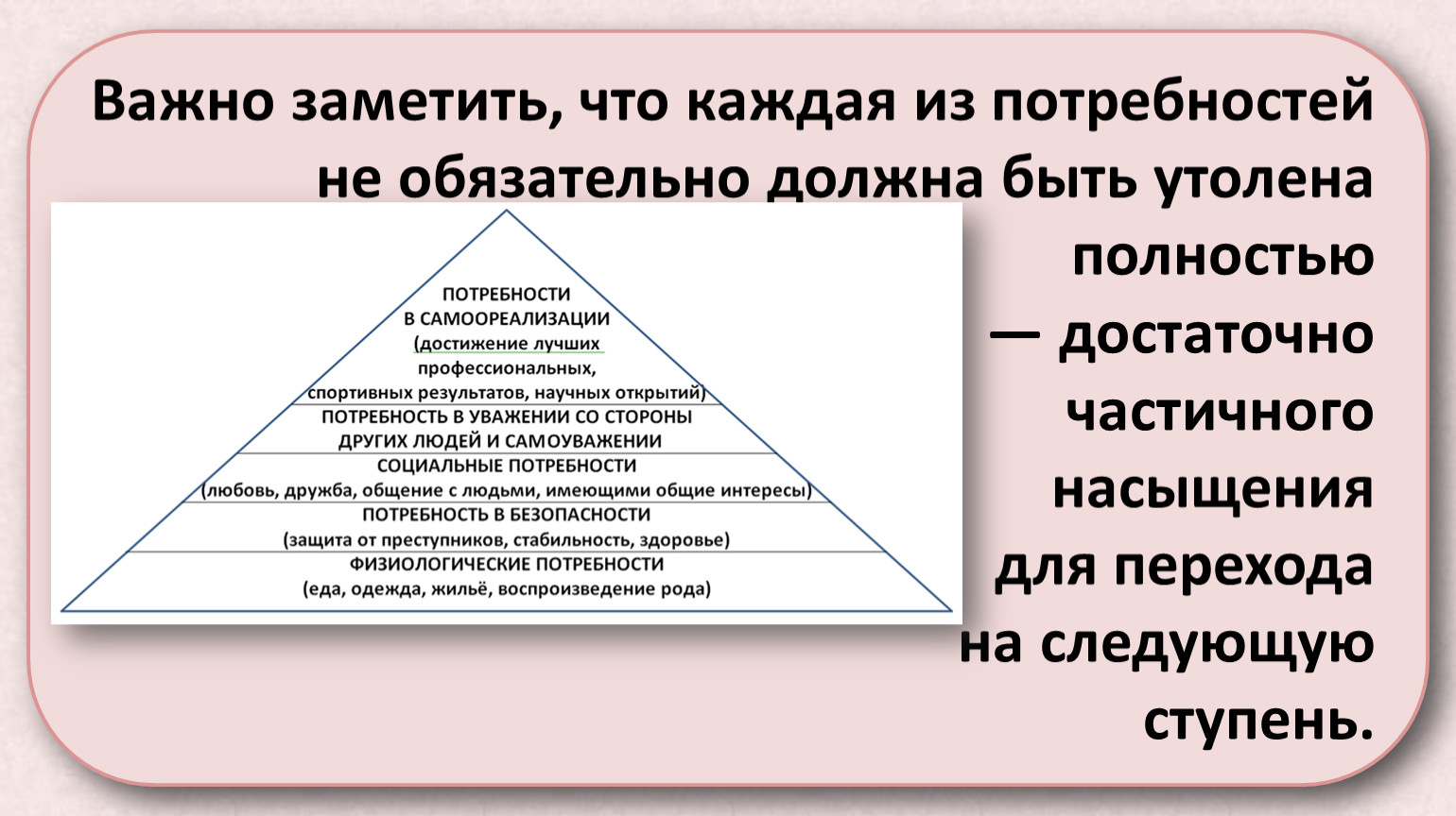 Насыщаемые потребности