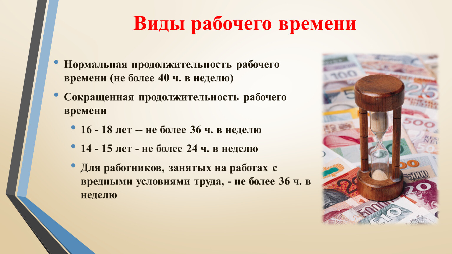 Виды рабочей недели. Понятие и виды рабочей недели. Виды продолжительности рабочей недели. Понятие и виды рабочего дня рабочей недели.