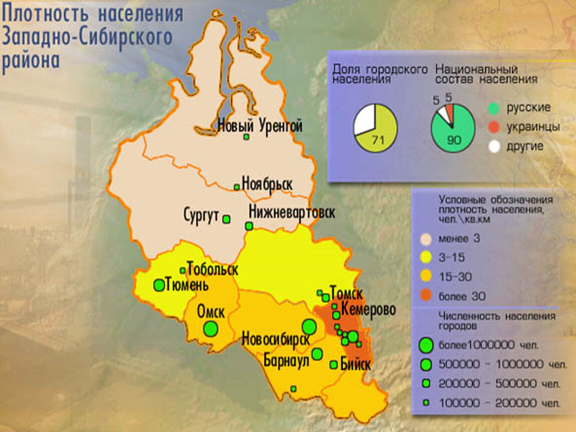 Западно сибирский регион карта