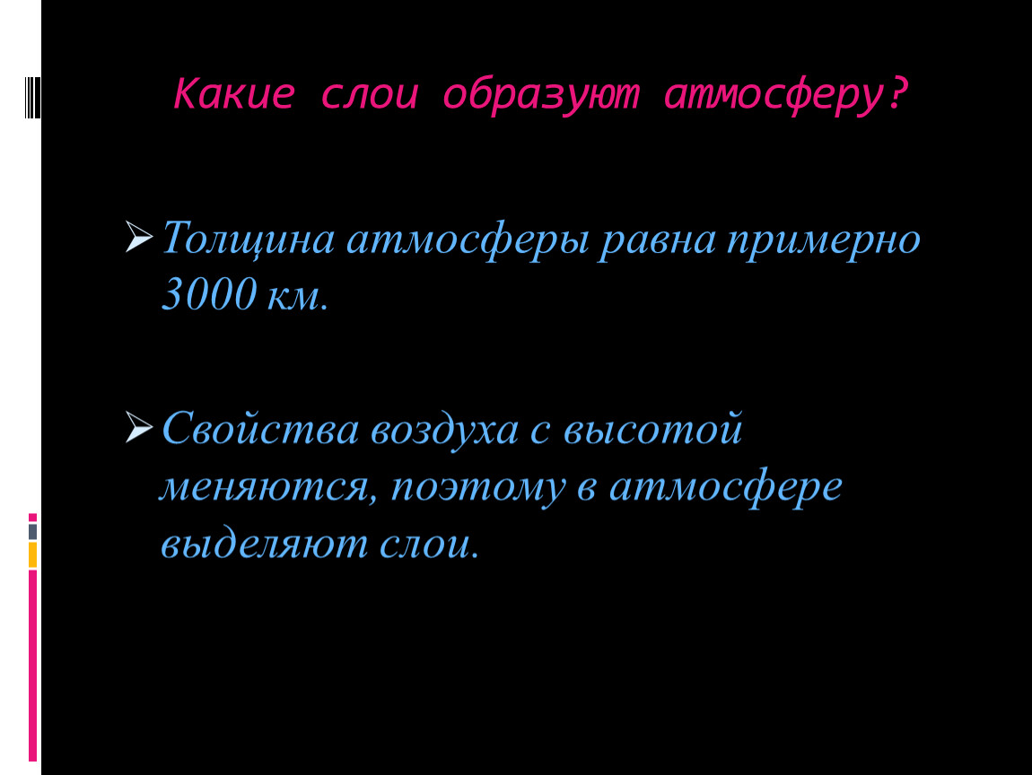 Какие слои образуют атмосферу?