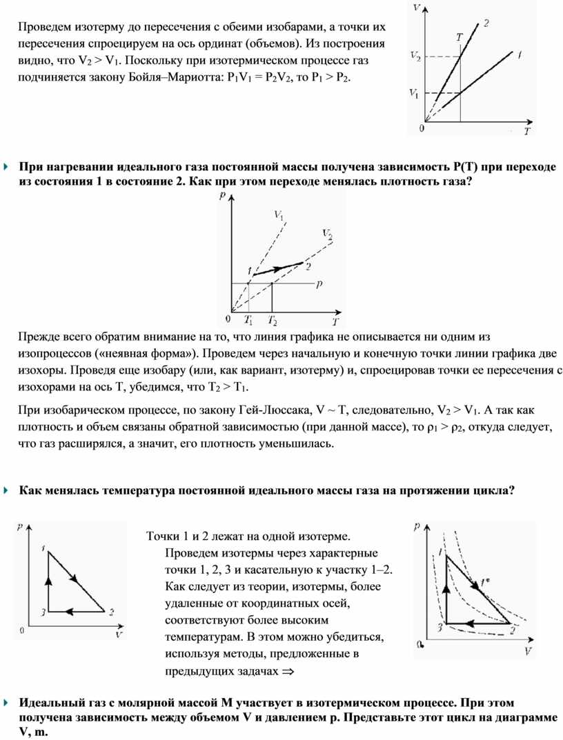 На рисунке 1 точки 1 и 2 соответствуют термодинамическому состоянию одной и той же массы