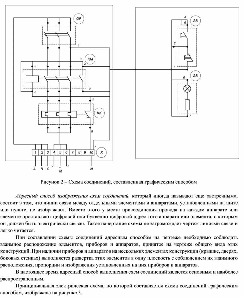 Рисунок 2 – Схема соединений, составленная графическим способом