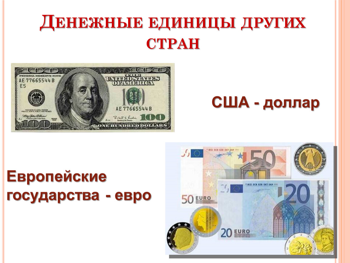 Страны денежные единицы окружающий