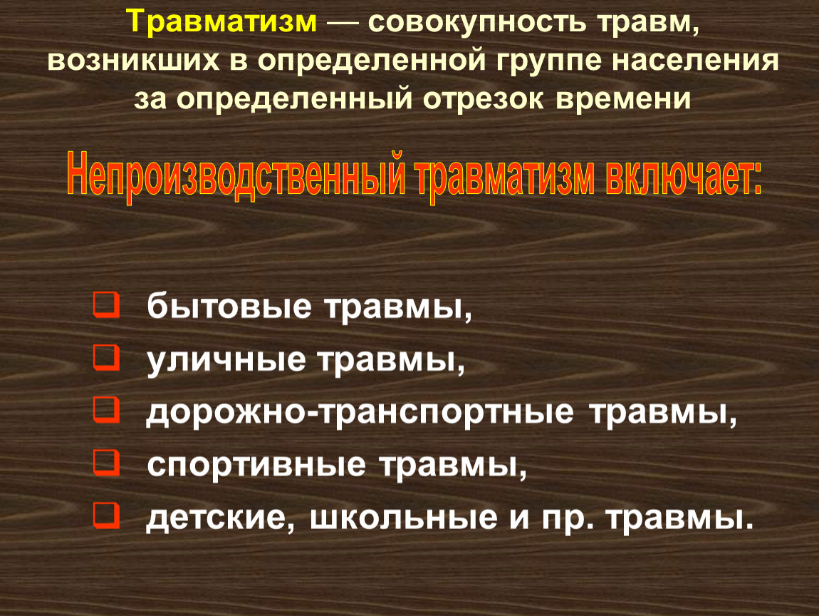 Бытовые травмы конспект обж