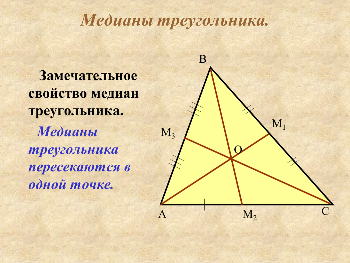 Определение медианы треугольника