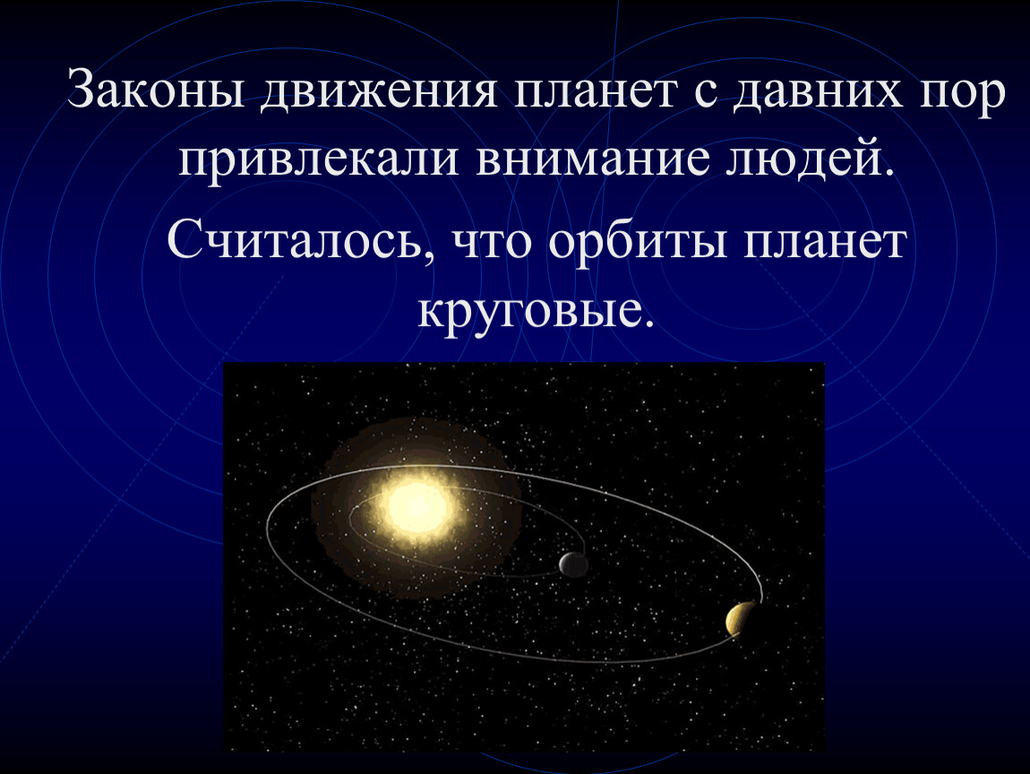 Законы движения планет в астрономии проект