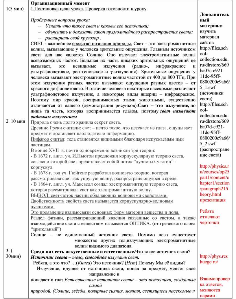 Закон прямолинейного распространения света