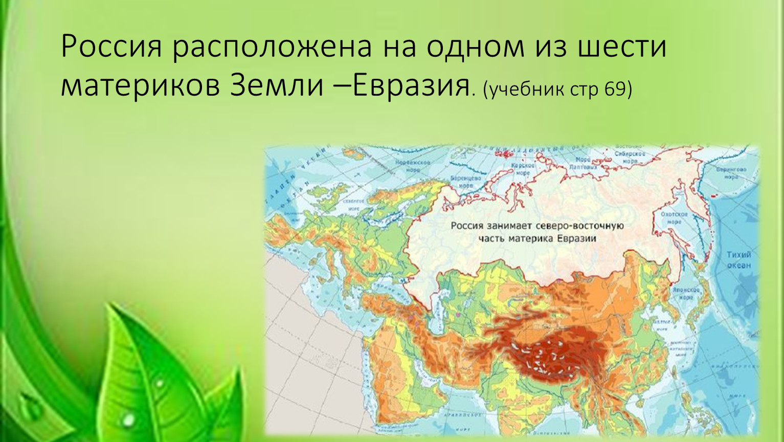 7 континентов россии. Россия на материке Евразия. Расположение России на материке. Положение России на материке. Россия материк на котором она расположена.