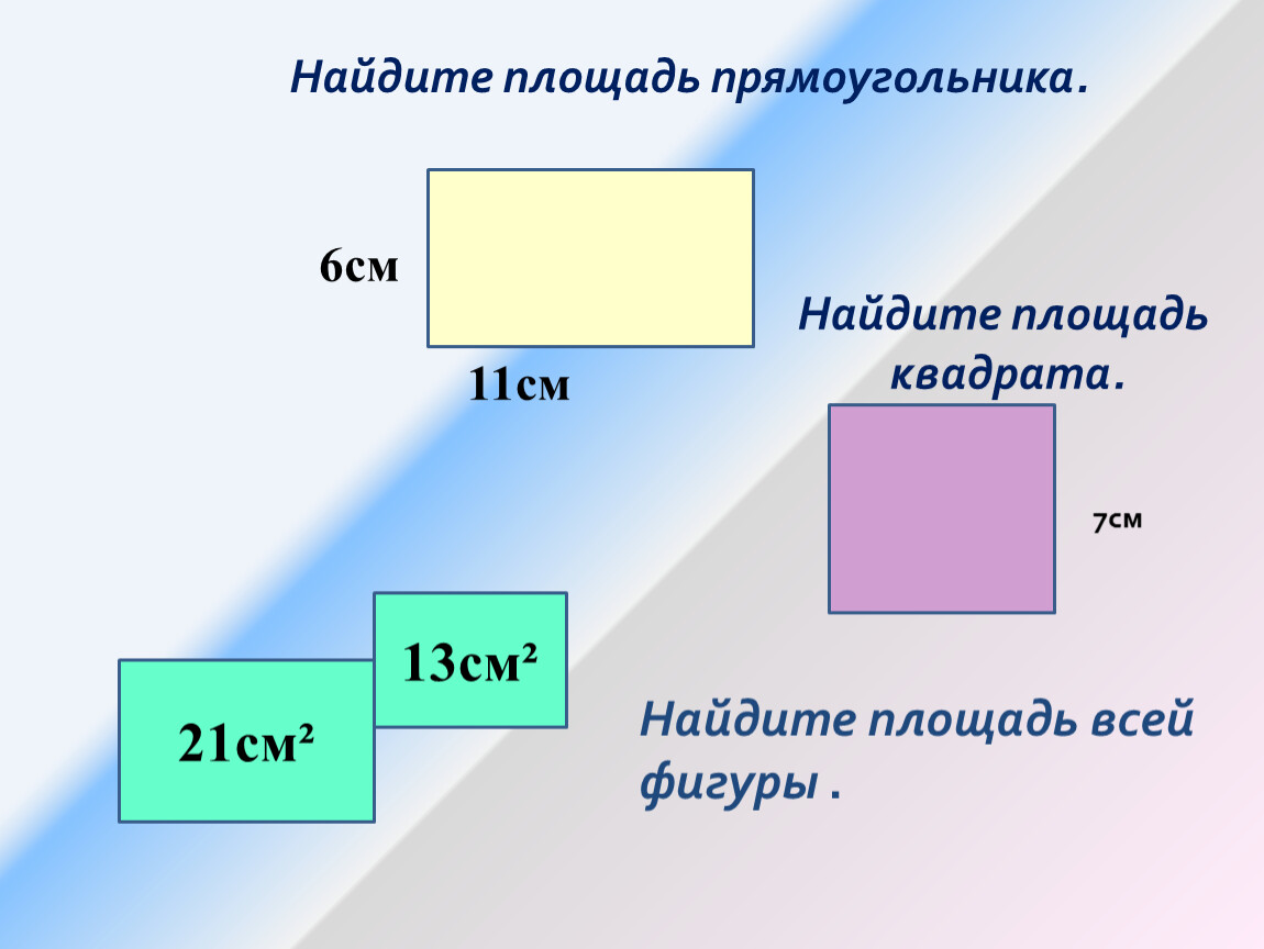 Формула площади квадратных метров