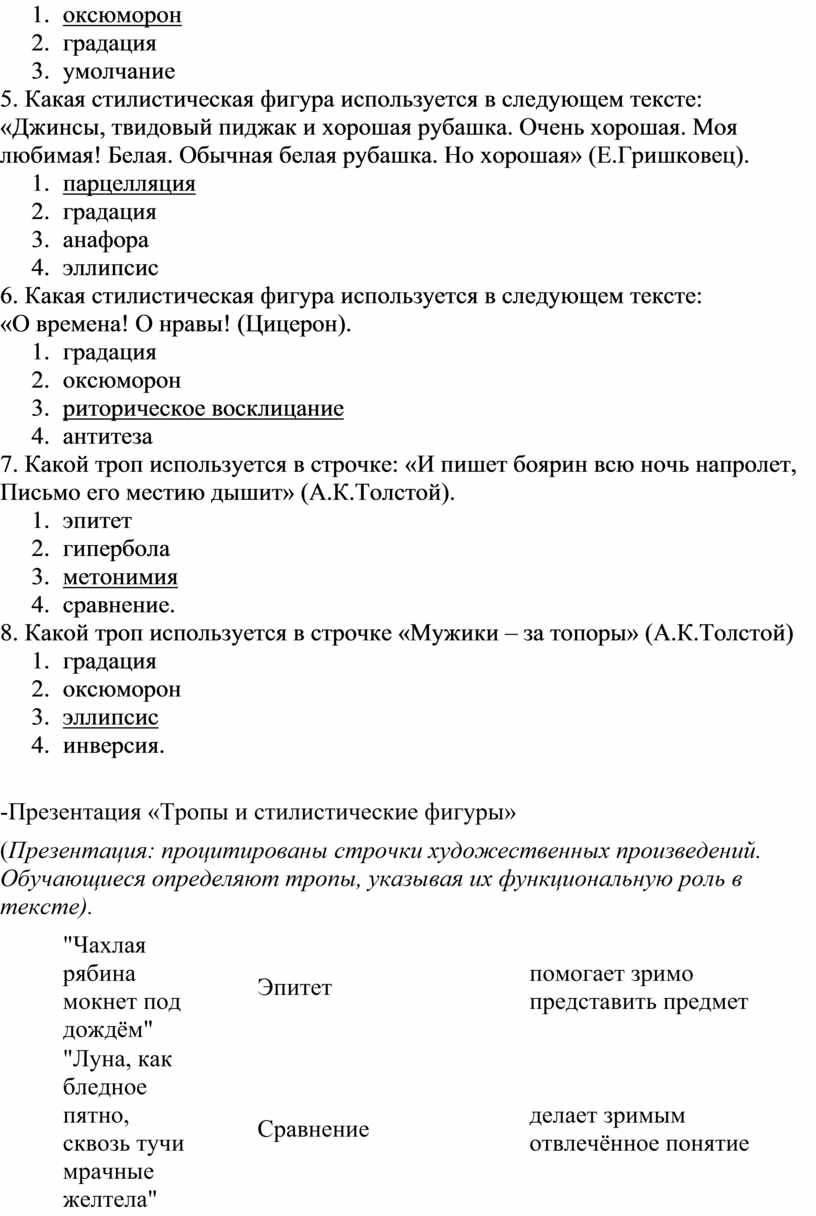 Урок русского языка в 11 классе на тему 