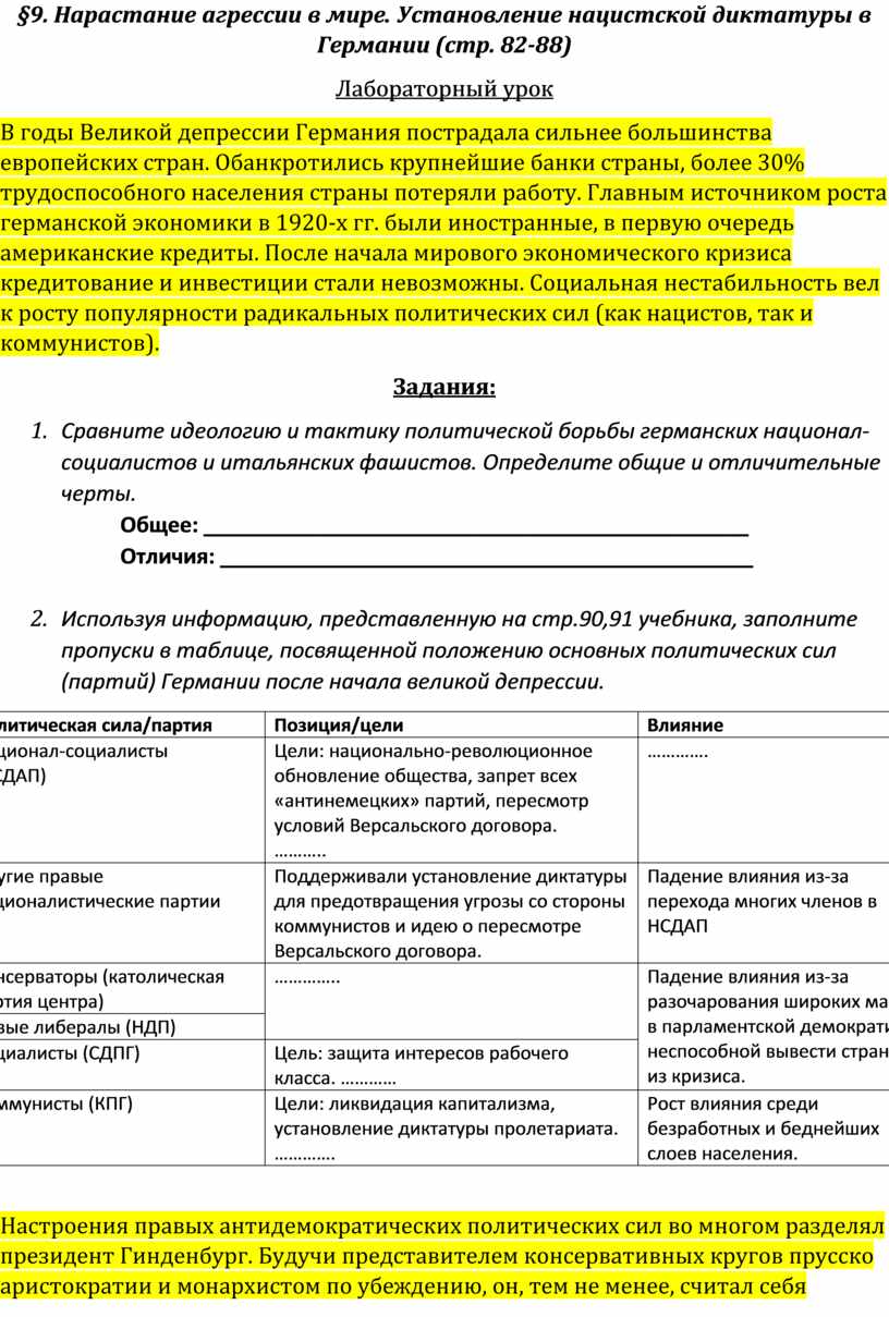 Установление нацистской диктатуры в германии презентация 10 класс