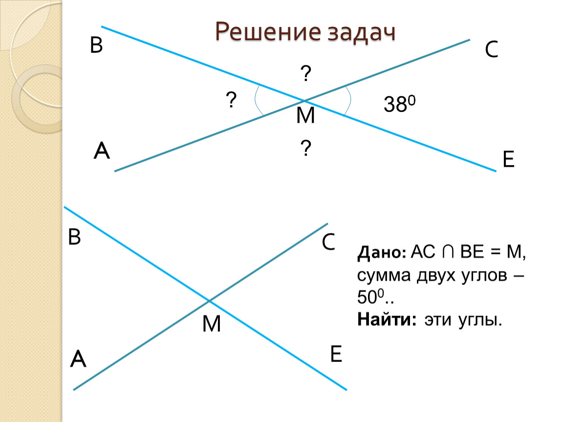 Презентация по геометрии на тему: «Вертикальные углы»