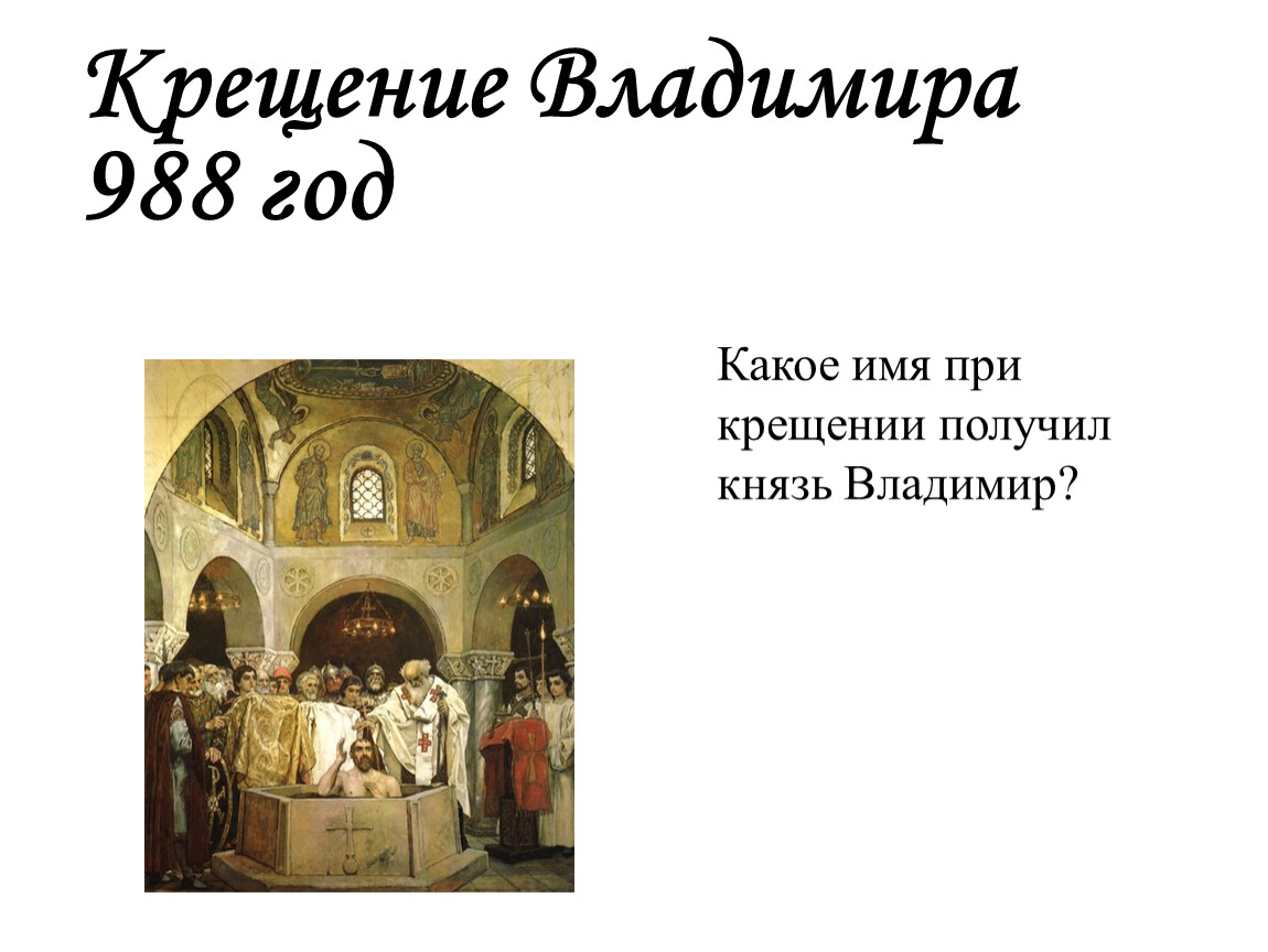 988 год какой. Какое событие произошло в 988 году.