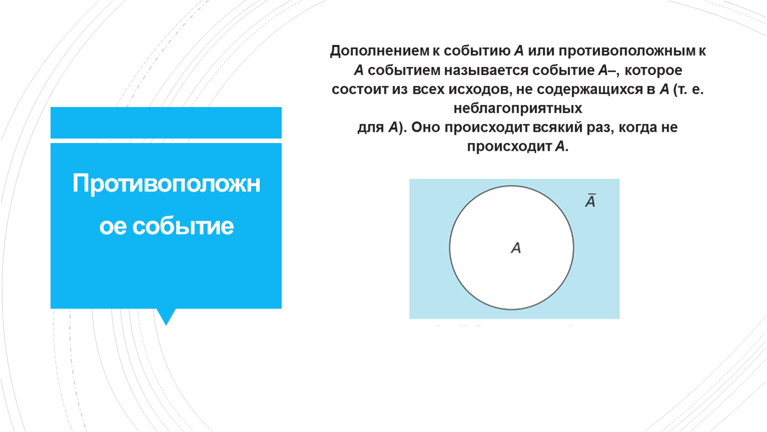 Противоположные события равны