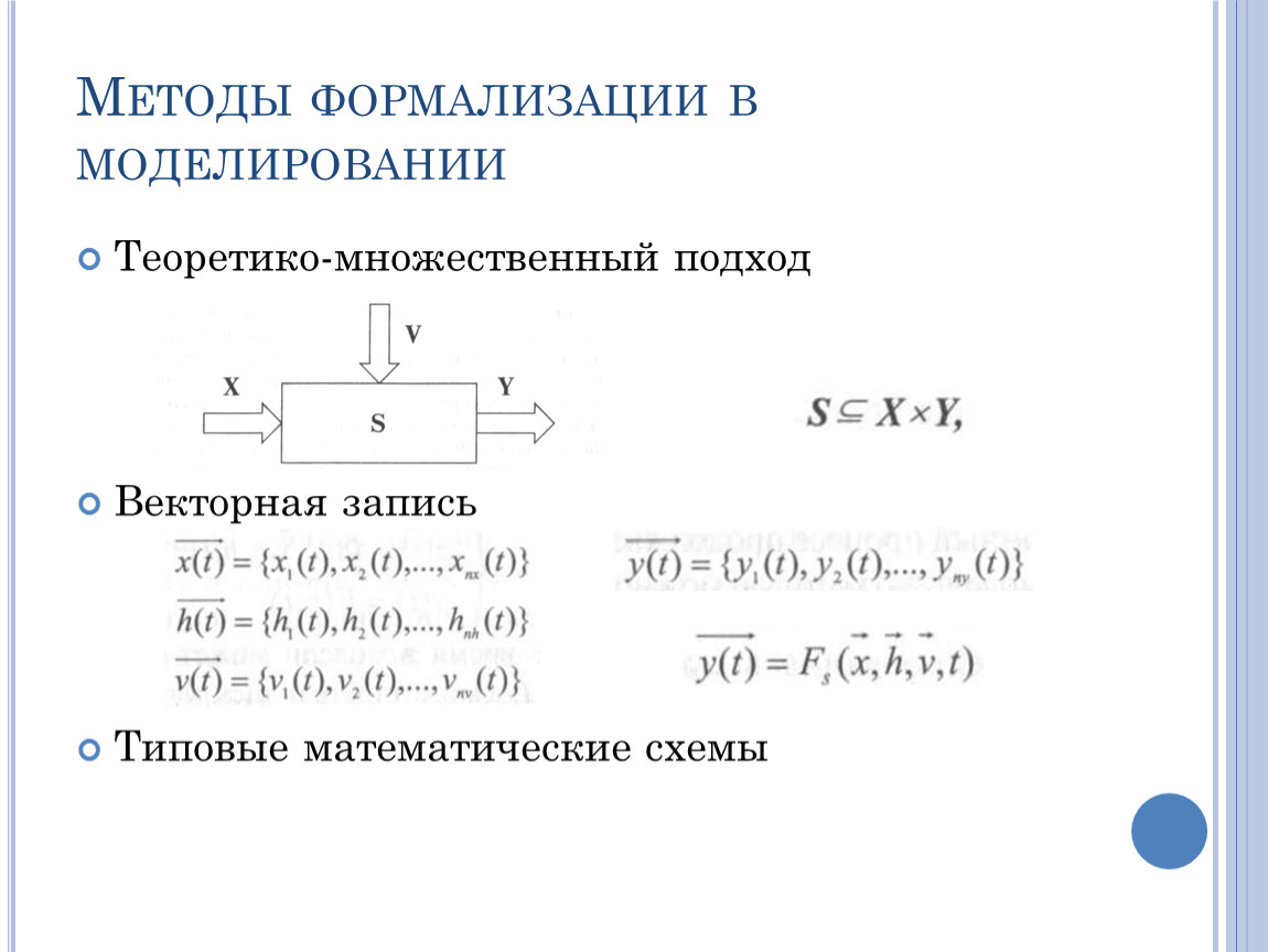 Типовые математические схемы имеют преимущества