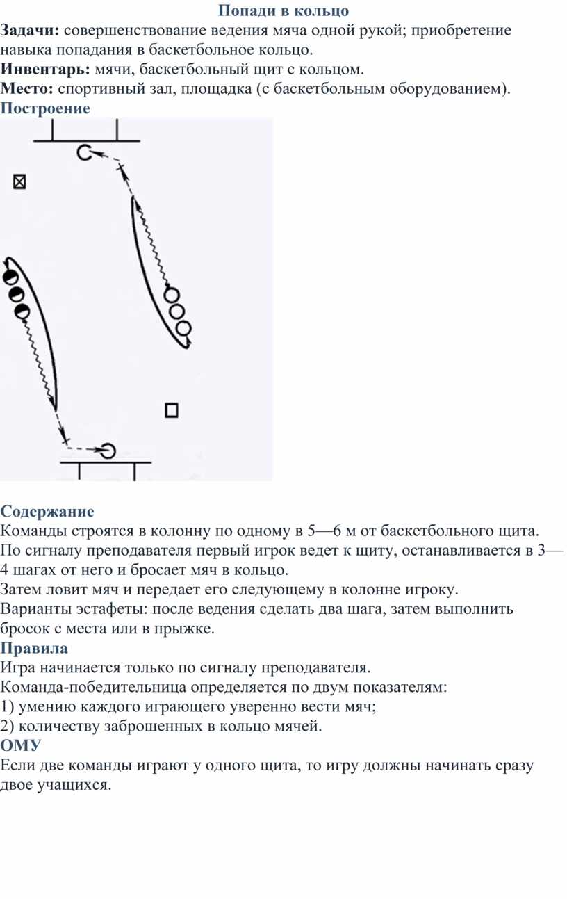 Подвижные игры на основе баскетбола