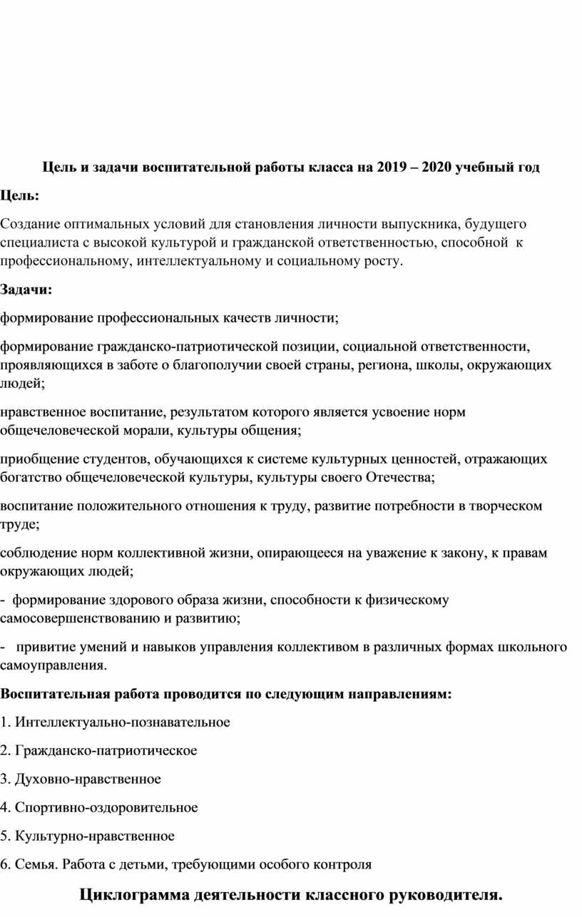 План воспитательной работы 11 класса на 2022 2023 учебный год в соответствии с программой воспитания