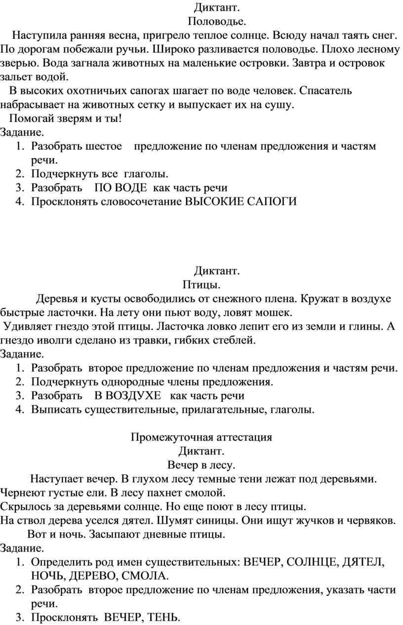 КИМы по русскому языку 5класс ФГОС ОВЗ