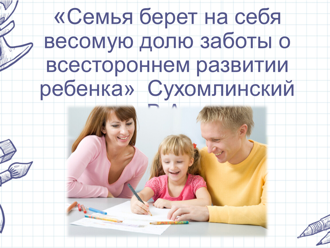 Берите семью. Забота о развитии ребенка. Забота учителя о развитии ребенка. Забота о развитии собственного ребенка – это:. Влияние мотивации на успеваемость.