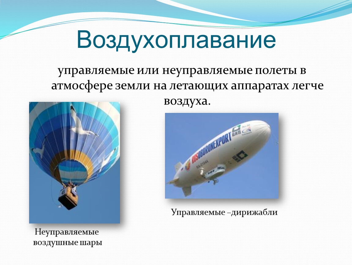 Доклад по физике на тему воздухоплавание. Воздухоплавание. Воздухоплавание физика 7 класс. Аппараты воздухоплавания. Воздухоплавание презентация.