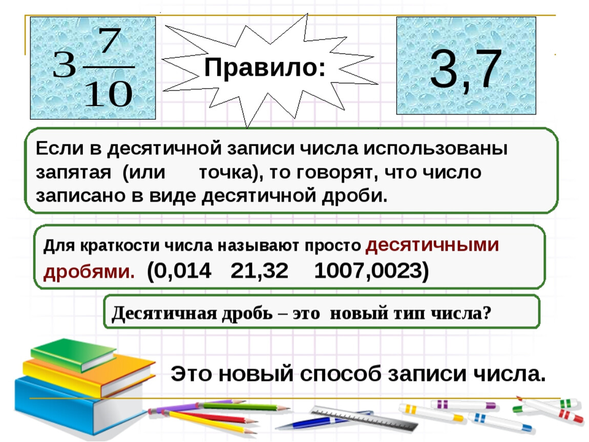 Презентация на тему десятичные дроби