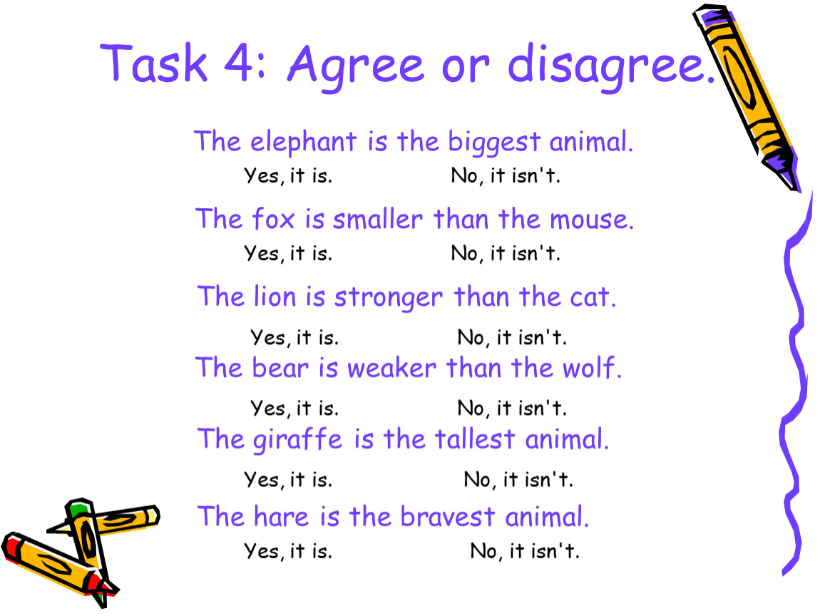 The elephant is bigger than the. Agree or Disagree the Elephant is the biggest animal. The Giraffe is Tallest than the Elephant. One agree. Agree or Disagree.