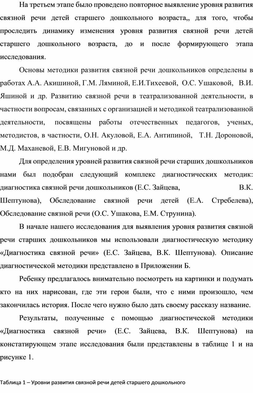 На третьем этапе было проведено повторное выявление уровня развития связной речи детей старшего дошкольного возраста,, для того, чтобы проследить динамику изменения уровня развития связной речи…