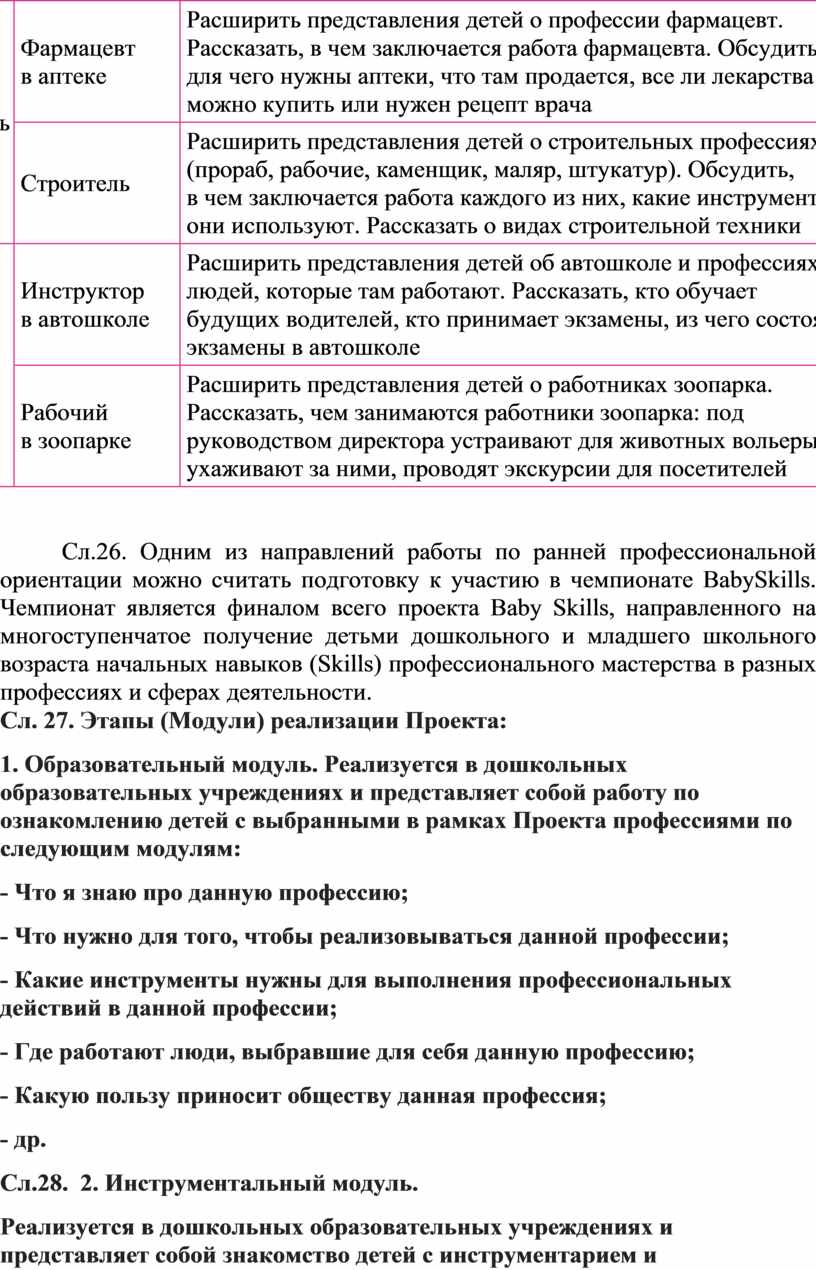 Сценарий педсовета Ранняя профориентация детей дошкольного возраста как  один из секретов их личностного самоопределения