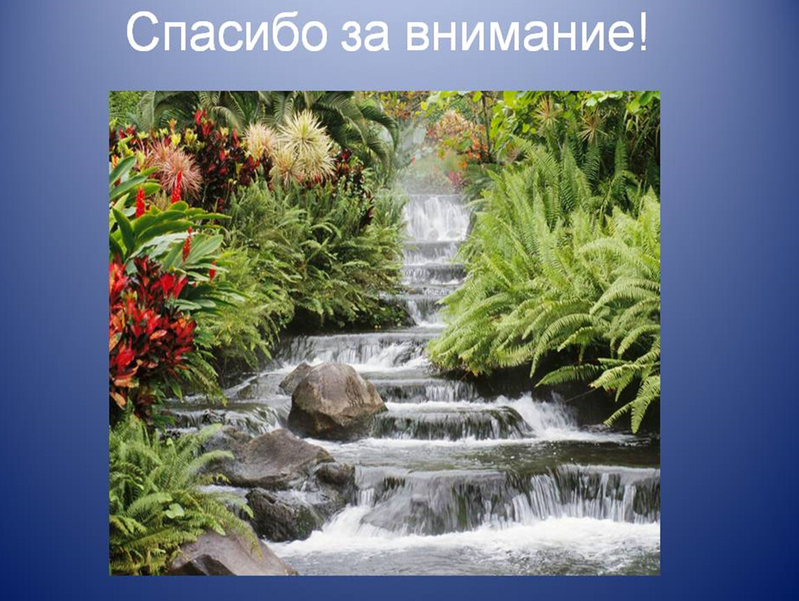 Спасибо за внимание с водой для презентации