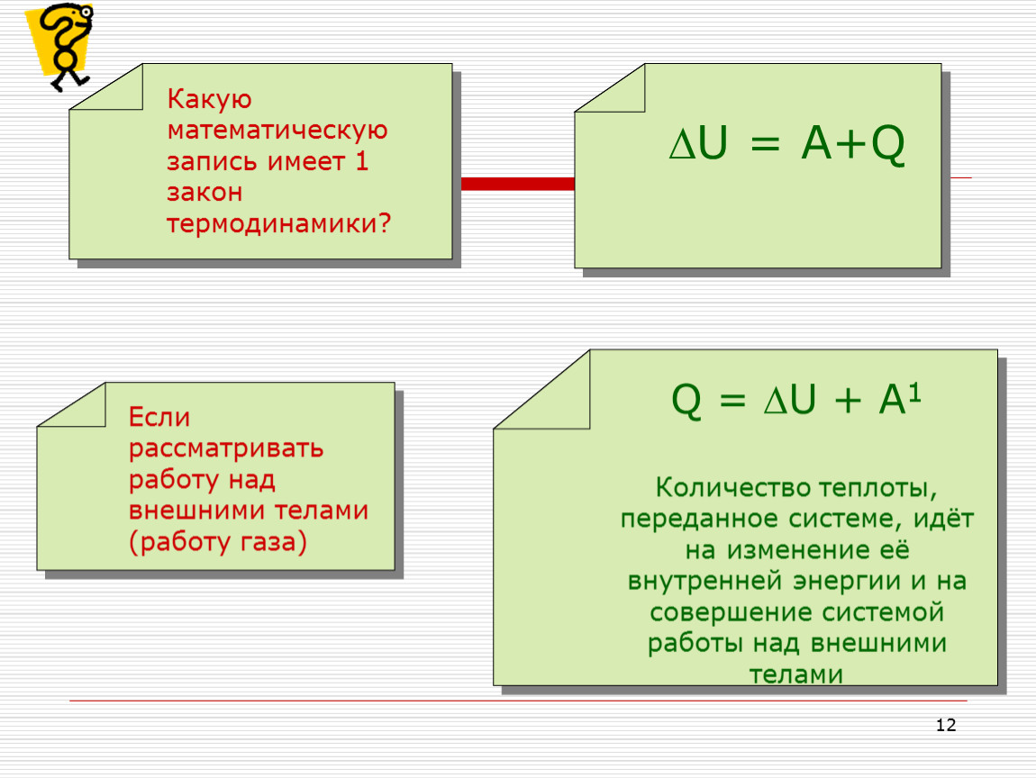 Первый закон термодинамики физика 10 класс презентация