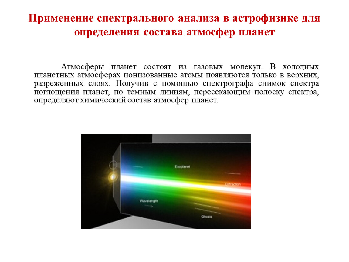 Спектры планет. Спектральный анализ. Применение спектрального анализа. Применение спектрального анализа в астрофизике. Спектральный анализ в астрономии.