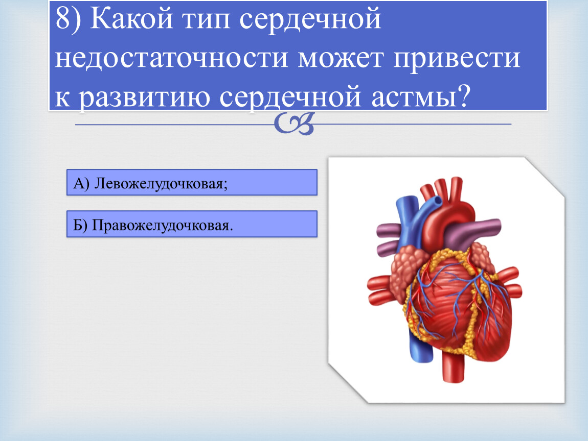 Типы сердец. Сердечная недостаточность виды.