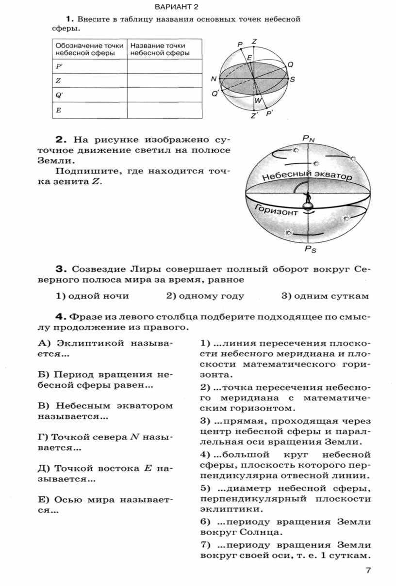 Контрольная работа по астрономии. Проверочная по астрономии. Внесите в таблицу основных точек небесной сферы. Контрольная по астрономии Небесная сфера. Проверочные и контрольные работы по астрономии.