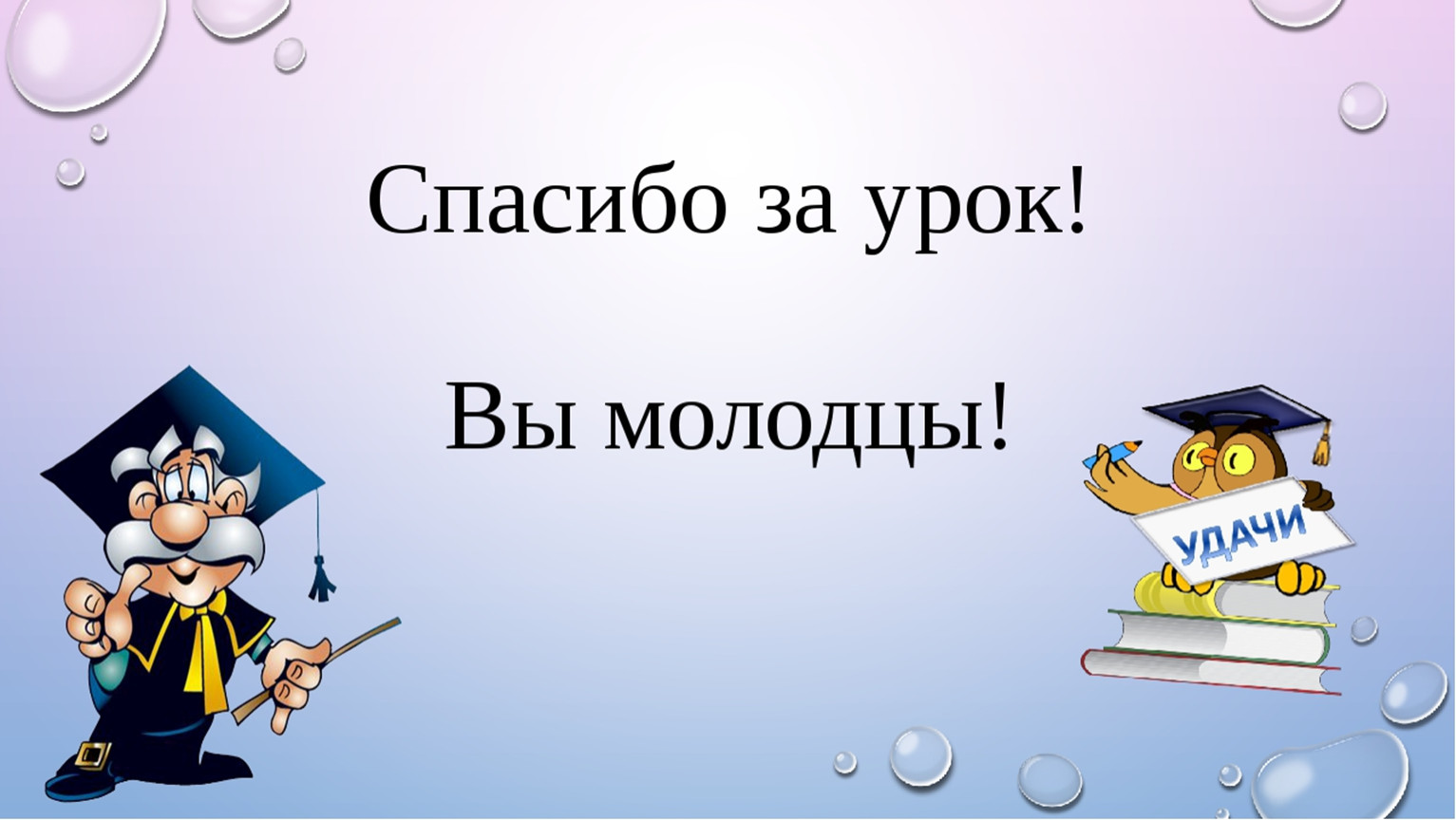 Спасибо за урок для презентации