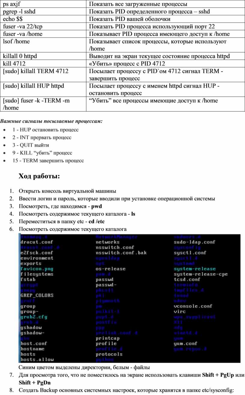 Показать все загруженные процессы pgrep -l sshd