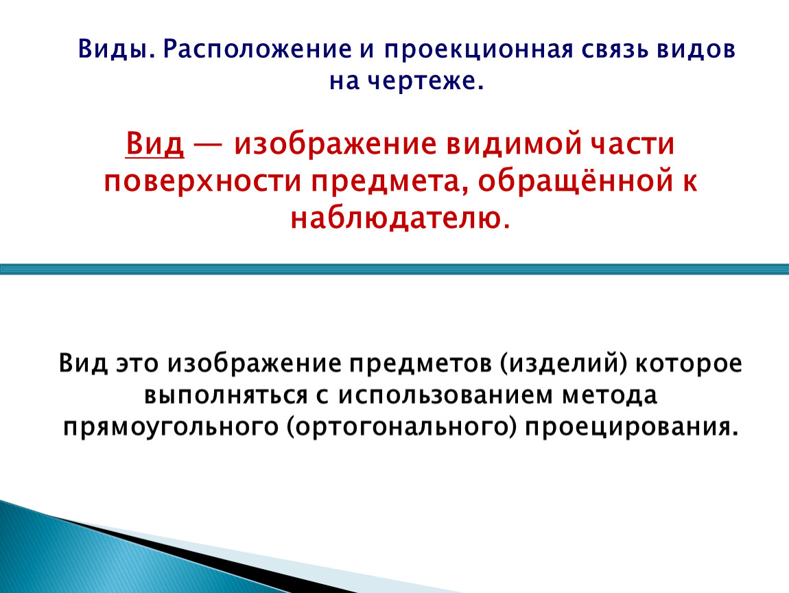 Изображение обращенной к наблюдателю видимой части поверхности предмета