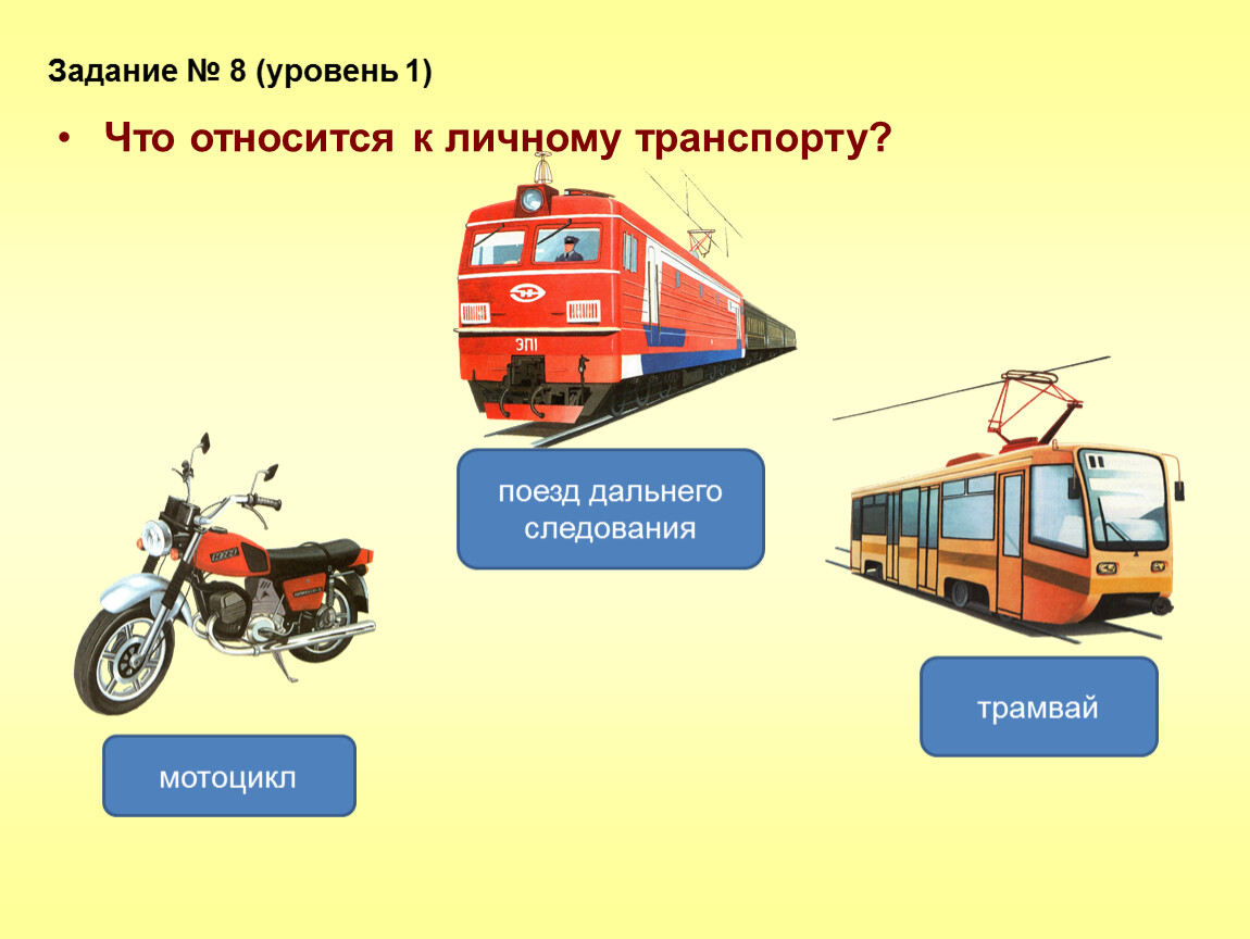 Виды транспорта