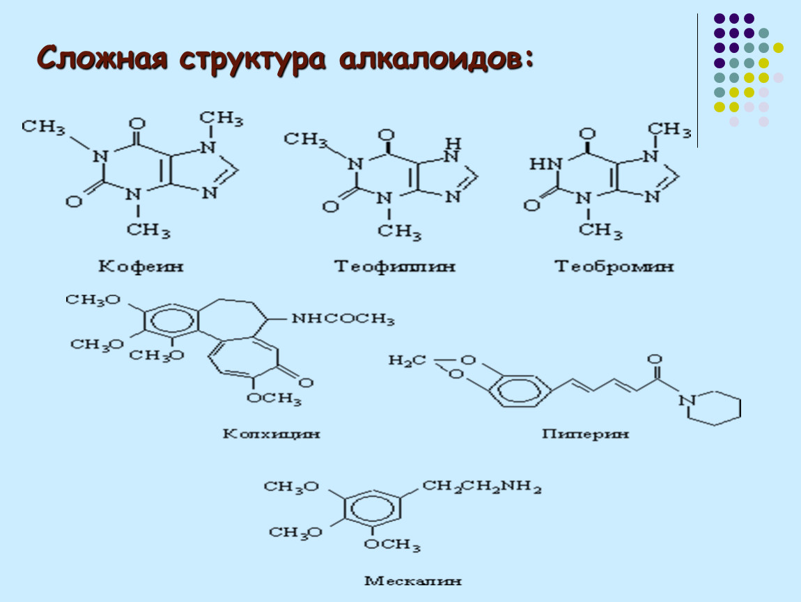 Презентация по химии алкалоиды