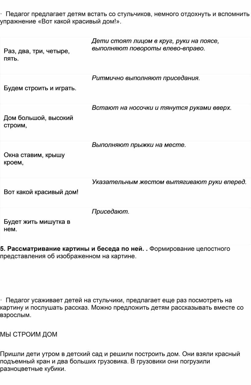 Конспект НОД ОО «Речевое развитие» во2 младшей группе Тема: «Мы играем в  кубики, строим дом.»