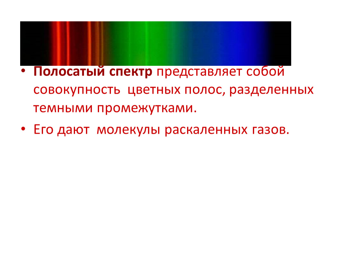 Дали спектр 2. Полосатый спектр. Источники полосатого спектра. Полосатый спектр источники. Полосатые спектры источники.