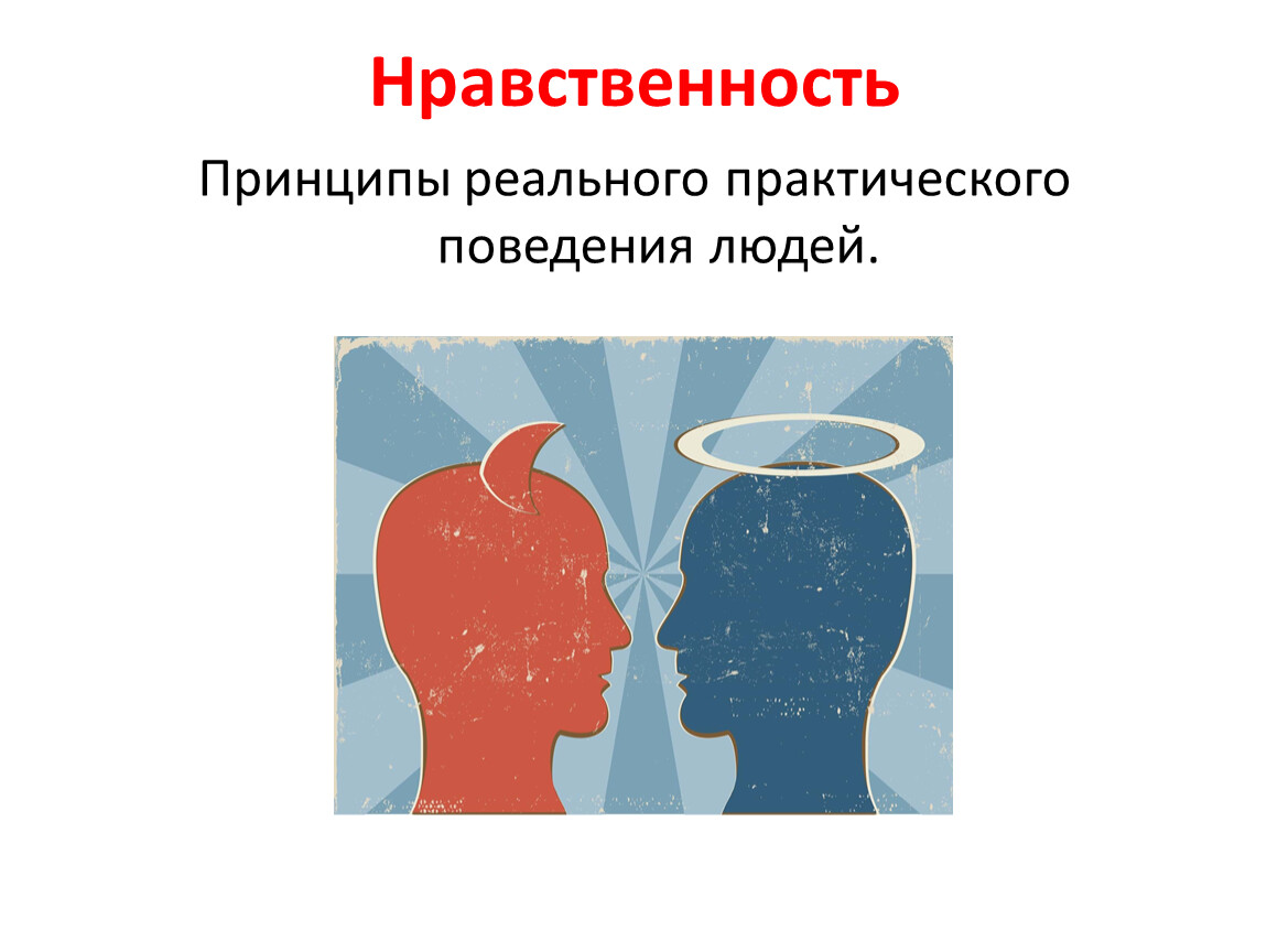 Нравственность Принципы реального практического поведения людей