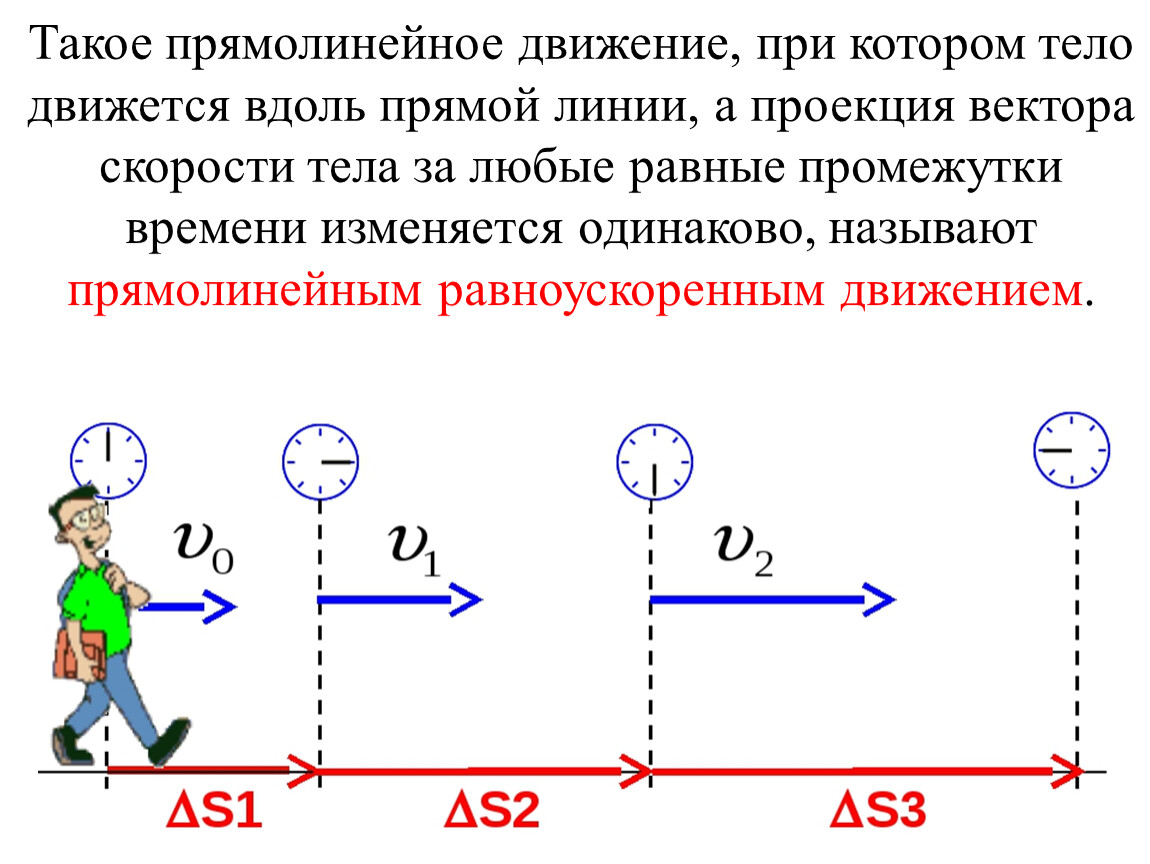 Движение вдоль прямой. Тело движется вдоль пр. Движение при котором тело за любые разные промежутки времени. Равные промежутки времени.