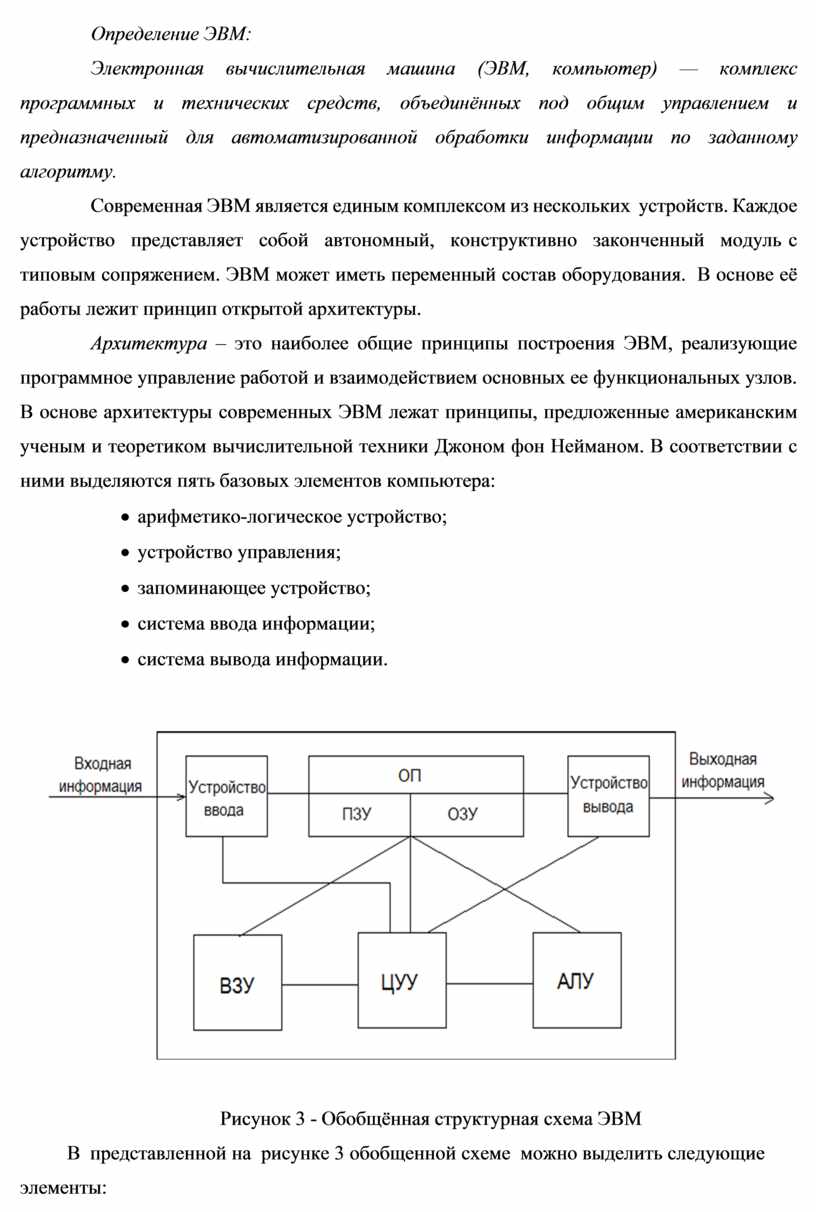 Классификация и состав ЭВМ