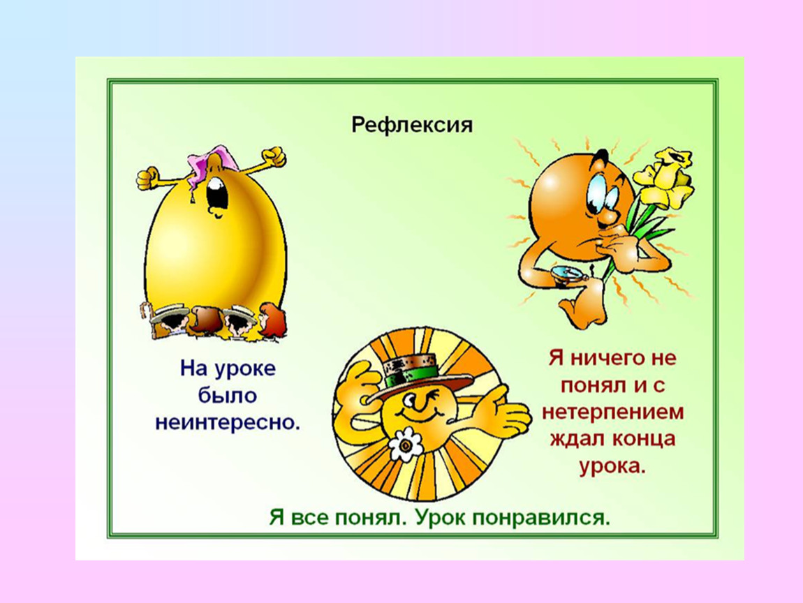 Рефлексия в презентации